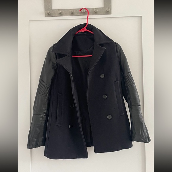 All Saints Jackets & Blazers - All saints leather and wool jacket